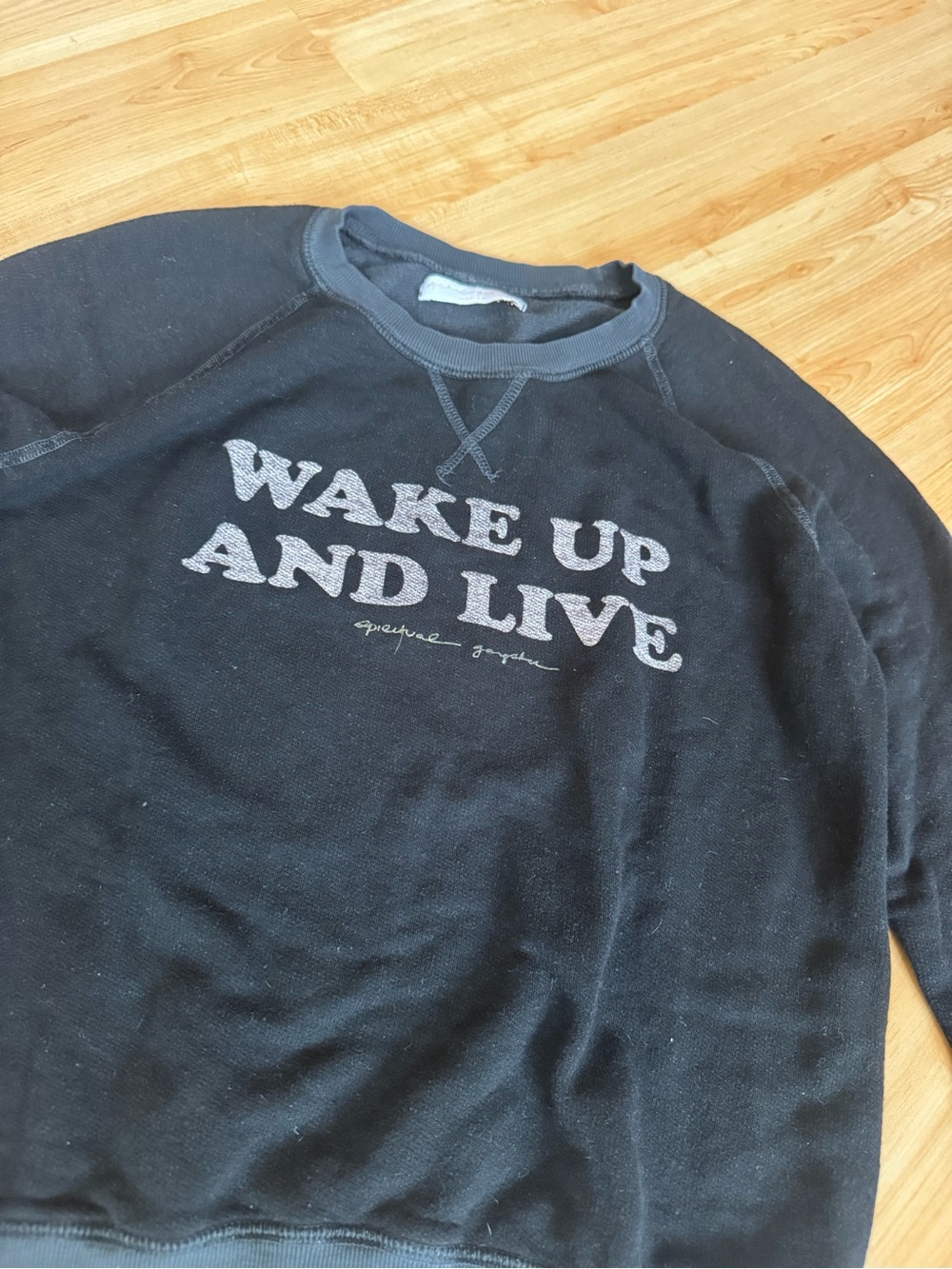 Spiritual Gangster Black 'Wake Up and Live' Crewneck Sweatshirt - Picture 3 of 9